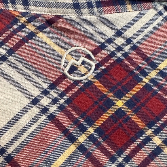 Magellan Shirt Mens M Plaid Flannel Long Sleeve Button Down Heavyweight Cotton - Picture 6 of 7